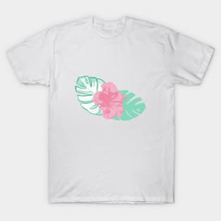 Beautiful Tropical Hibiscus Print T-Shirt